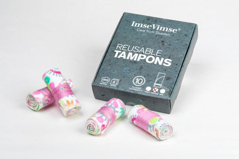 Wasbare tampons Flower in de maten mini, regular of heavy, van Imse Vimse - Drogisterij Mevrouw Ooievaar