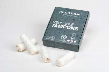 Wasbare tampons Naturel in de maten mini, medium of heavy, van Imse Vimse - Drogisterij Mevrouw Ooievaar
