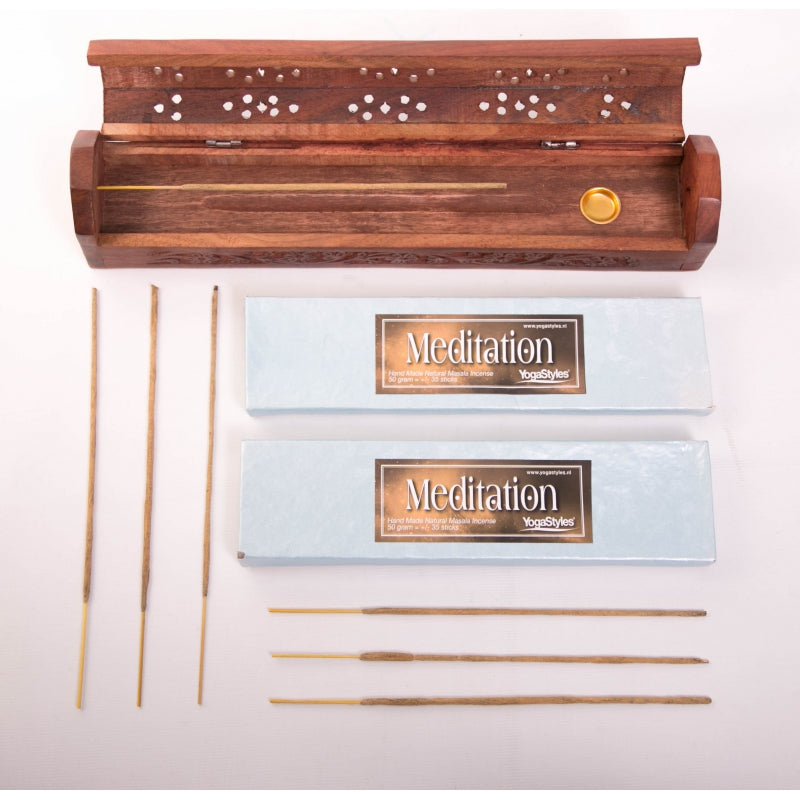 Natuurzuivere Wierook van Yogastyles - geur Meditaion - Drogisterij Mevrouw Ooievaar